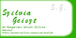 szilvia geiszt business card